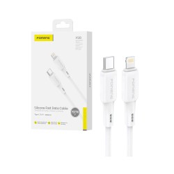 Cabo de Silicone Foneng X120 Tipo C para Lightning PD27W 1M Branco